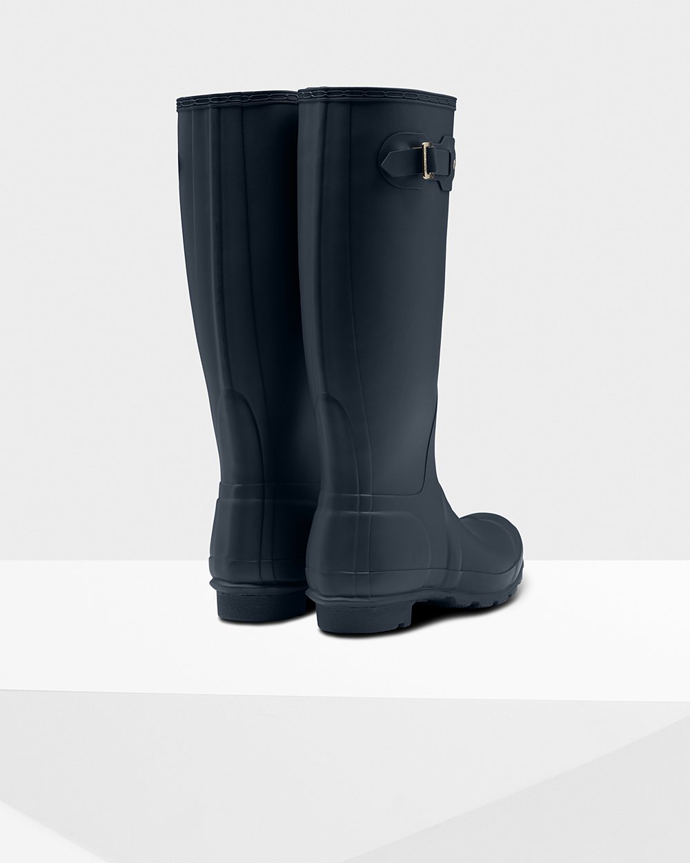 Womens Tall Rain Boots - Hunter Original Insulated (09LABFESV) - Navy
